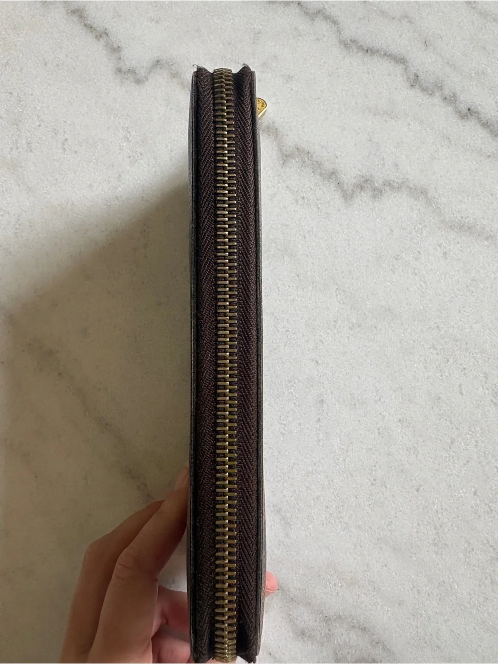 Louis Vuitton Damier Ebene Zippy Wallet with COA
